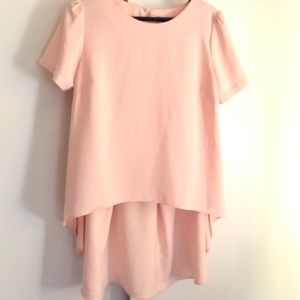 Philosophy baby pink high low flowy top